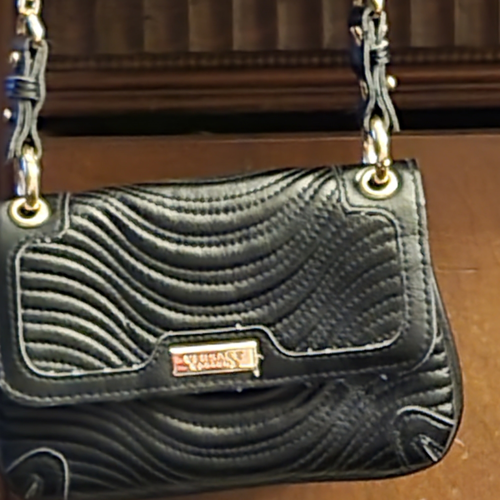 Versace Jeans Collection Black Textured Crossbody Bag